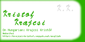 kristof krajcsi business card