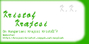 kristof krajcsi business card